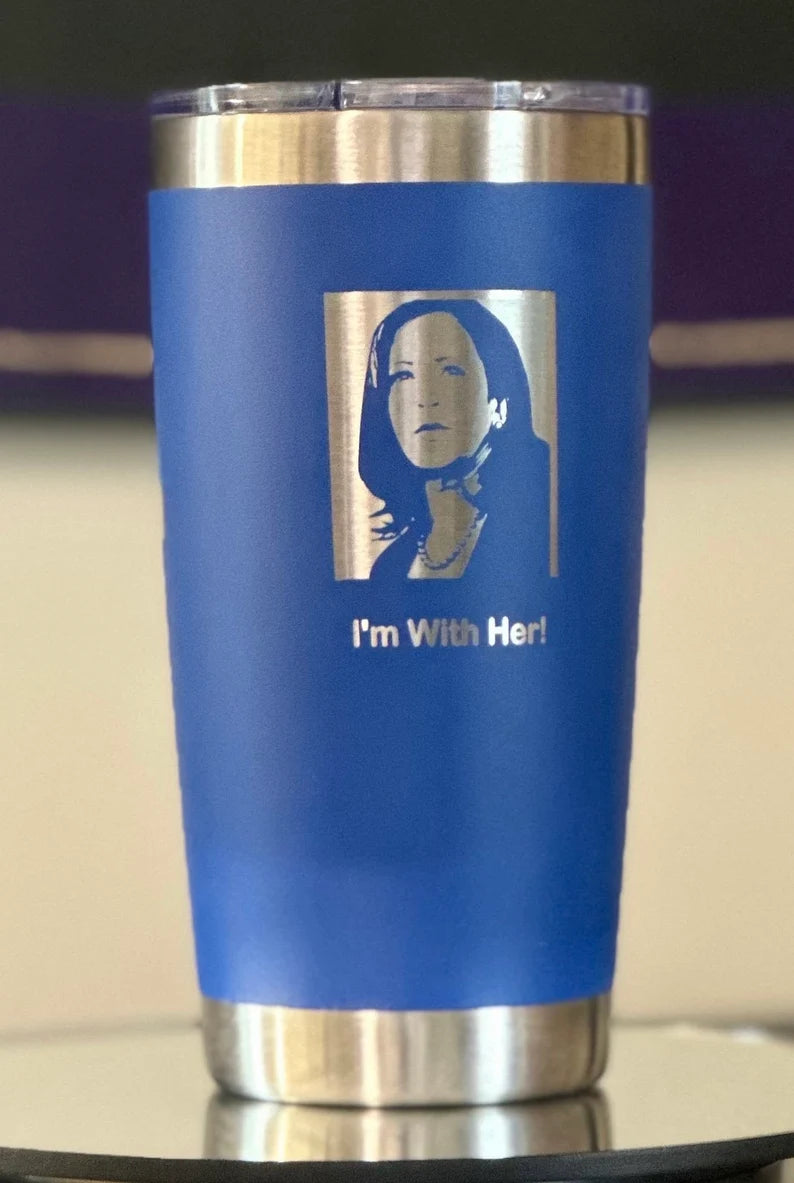 Kamala Harris Tumbler, I'm with her, Kamala, Lotus Potus, President 2024, White House, Cat Ladies, 47